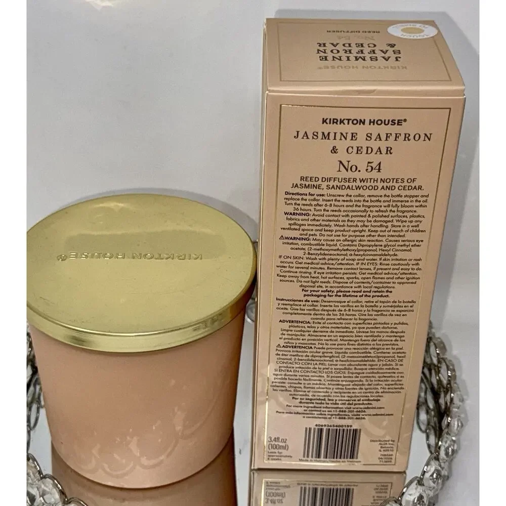 Kirkton House Bundle Jasmine Saffron & Cedar Reed Diffuser & 2 Wick Large Candle